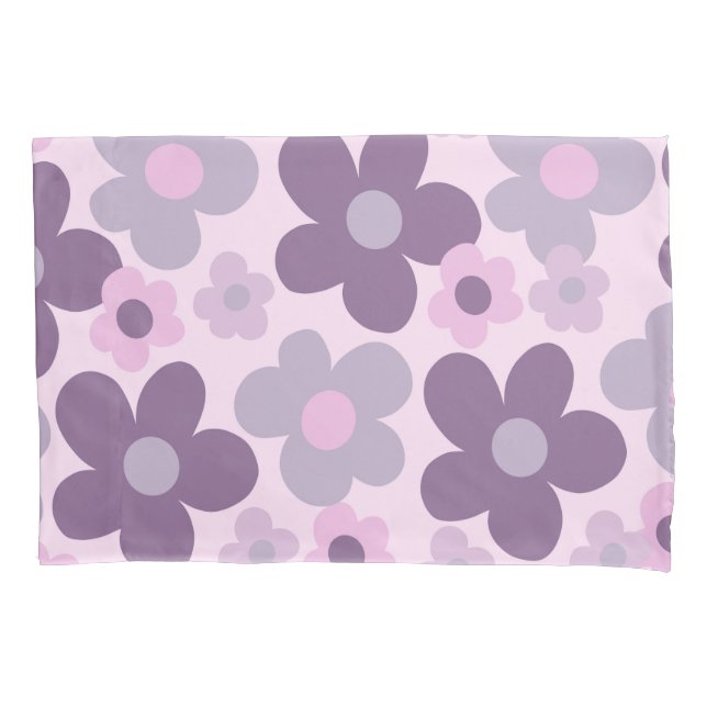 Lavender Daisies Retro Dream #1 #retro #decor Kissenbezug (Vorderseite)