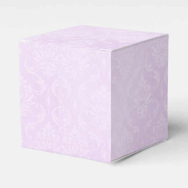 Lavender Damask Favor Box Geschenkschachtel (Vorderseite)