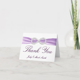 Lavender Diamond Infinity Wedding Dankeschön Karte