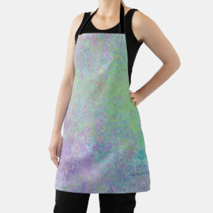 Lavender Dream Neon Pastel Alcohol Tinte Abstrakt Schürze