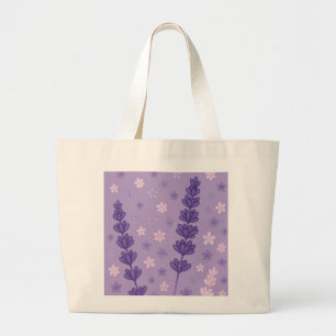 Lavender Dreams - Eleganter Lila und rosa, florale Jumbo Stoffbeutel