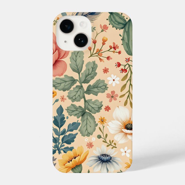 Lavender Dreams: Serene Floral Phone Case iPhone 14 Hülle (Rückseite)