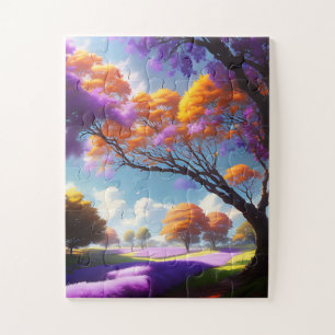 **"Lavender Dreams Under Jacaranda Skies"***