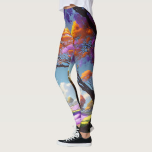 **"Lavender Dreams Under Jacaranda Skies"*** Leggings