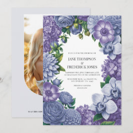 Lavender Dusk, Periwinkle Smoke & Frosted Bluebell Einladung