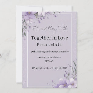 Lavender Elegance: Einladung zum Hochzeitstag