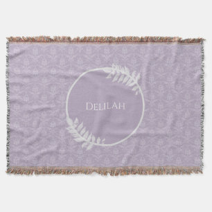Lavender Elegant Damask Personalisiert Decke