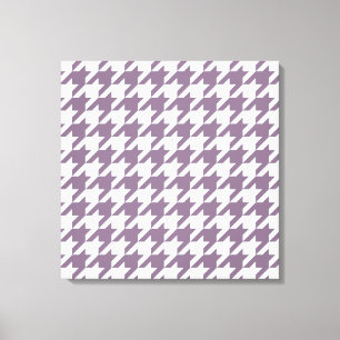 Lavender Elegant Hahnentrittmuster Leinwanddruck