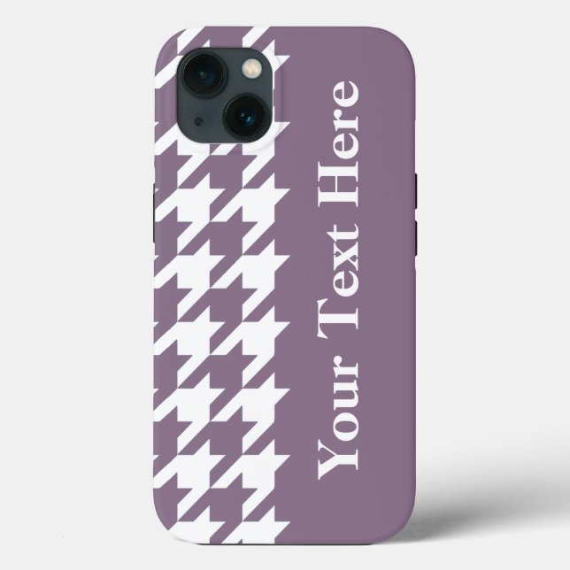 Lavender Elegant-Hahnentrittmuster mit benutzerdef Case-Mate iPhone Hülle (Rückseite)