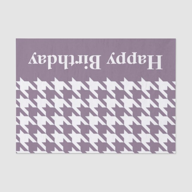 Lavender Elegant-Hahnentrittmuster mit benutzerdef Seidenpapier (Vorderseite)