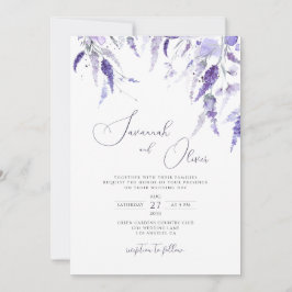 Lavender Elegant Meadow Wildblume Blumenhochzeit Einladung