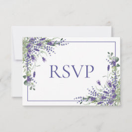 Lavender Eucalyptus Botanical Script Wedding RSVP