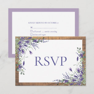 Lavender Eucalyptus Botanical Wedding RSVP