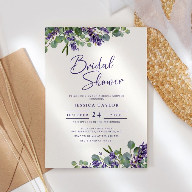 Lavender & Eucalyptus Bridal Dusche Einladung (Von Creator hochgeladen)