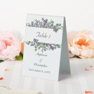 Lavender Eucalyptus Elegant Wedding Tischaufsteller