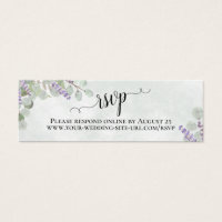 Lavender Eucalyptus Mariage RSVP Carte en ligne