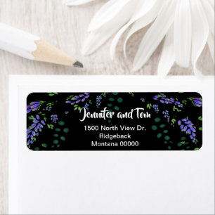 Lavender Eucalyptus noir boho Étiquette