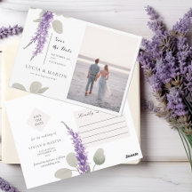 Lavender Eucalyptus Verlasse Foto Save the Date
