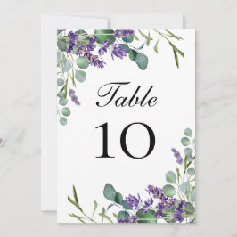 Lavender Eucalyptus Wedding Tischnummer Cards