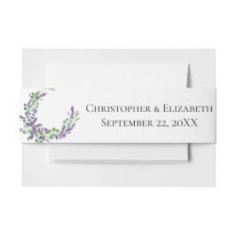 Lavender Eukalyptus Floral Botanische Hochzeit Einladungsbanderole