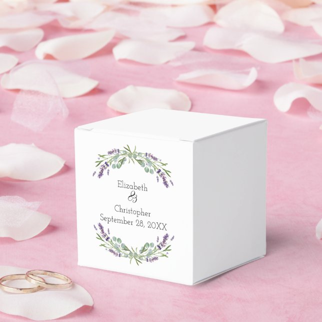 Lavender Eukalyptus Floral Botanische Hochzeit Geschenkschachtel (Hochzeit)