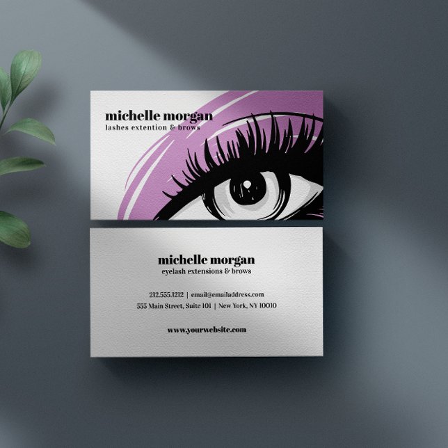 Lavender Eye shadow Eyelash Brows beruflich Visitenkarte (Von Creator hochgeladen)