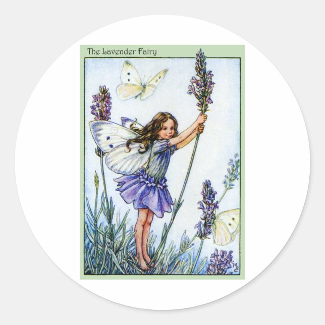 Lavender Fairy Runder Aufkleber (Vorderseite)