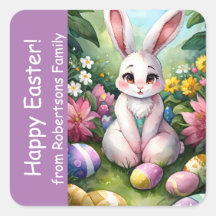 Lavender farbenfrohe blühende Bunny Ostereier