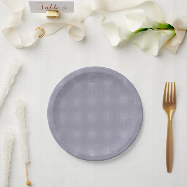 Lavender Farbige Tiny Polka Dot Texture (Light) g1 Pappteller (Hochzeit)