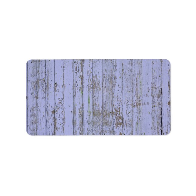 Lavender Faux Étiquette de adresse de texture bois (Devant)