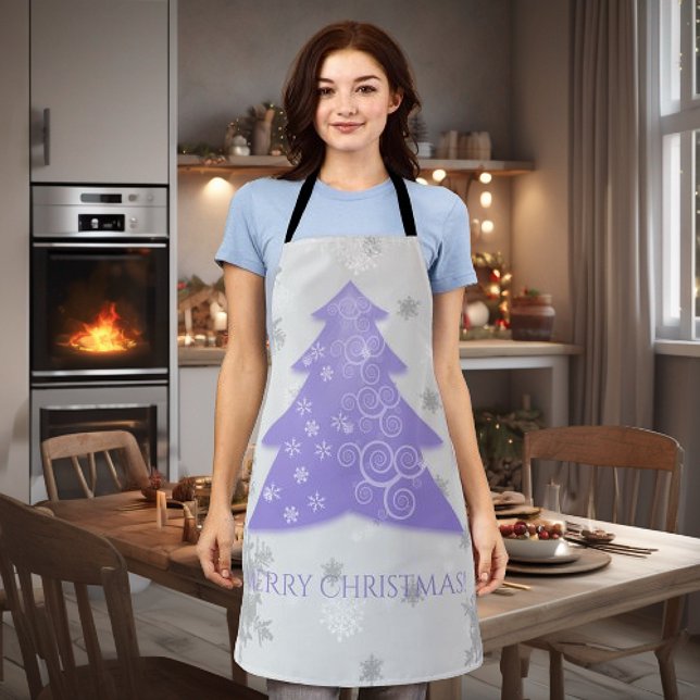 Lavender Festive Weihnachtsbaum Schürze (Lavender Festive Christmas Tree Apron)