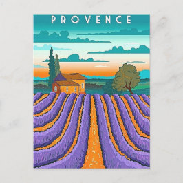 Lavender Field Provence France Postkarte