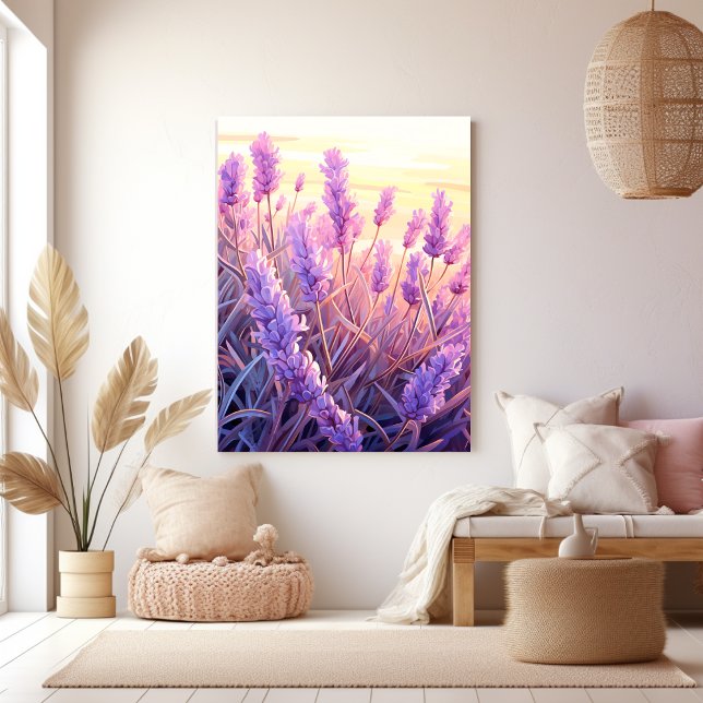 Lavender Field Sunshine Leinwanddruck (Von Creator hochgeladen)