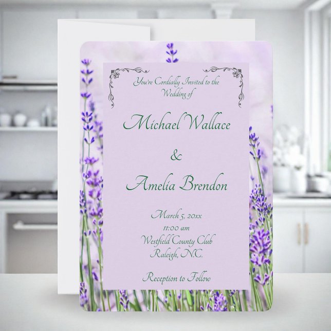 Lavender Fields Hochzeitseinladung Einladung (Von Creator hochgeladen)