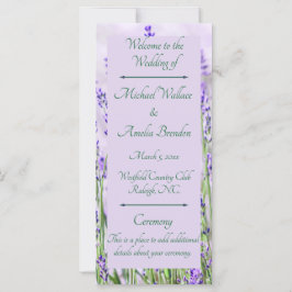 Lavender Fields-Hochzeitsprogramm