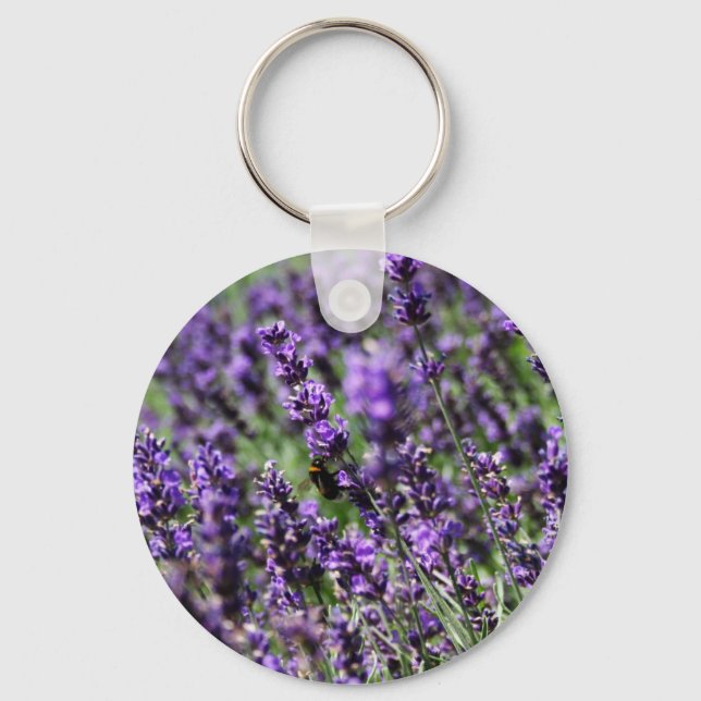Lavender Fields-Schlüsselanhänger Schlüsselanhänger (Vorderseite)