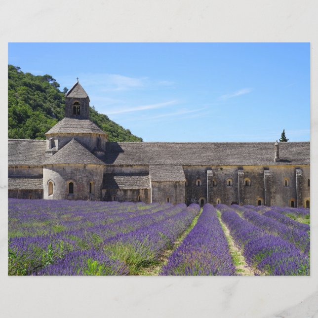 Lavender Fields von Senanque Abbey Scrapbook Papie (Vorderseite)