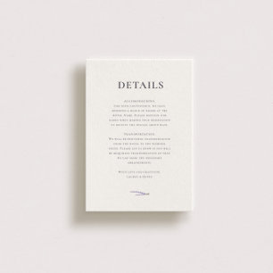 Lavender Fields Wedding Begleitkarte
