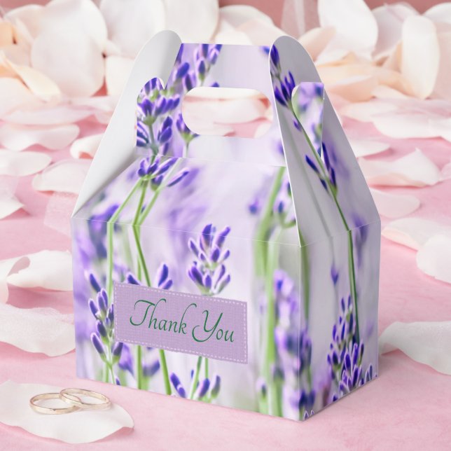 Lavender Fields Wedding Gable Favor Box Geschenkschachtel (Hochzeit)