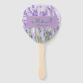 Lavender Fields Wedding Hand Fans Fächer