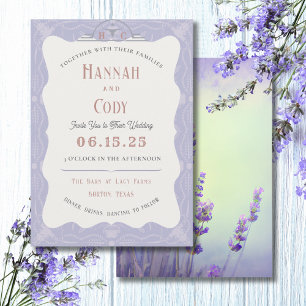Lavender Fields Western Boho Hochzeitseinladung Einladung