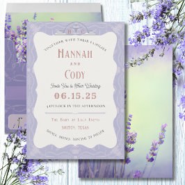 Lavender Fields Western Boho Hochzeitseinladung Einladung