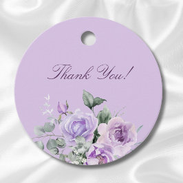 Lavender Floral Baby Dusche Vielen Dank Geschenkanhänger
