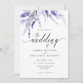 Lavender Floral Botanical Lilac Lila Hochzeit Einladung