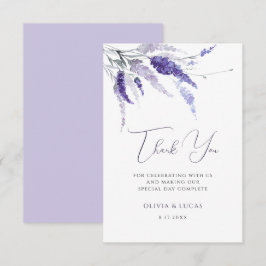 Lavender Floral Botanical Wild Blume Hochzeit Dankeskarte