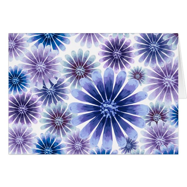 Lavender Floral Card (Devant horizontal)