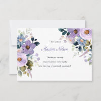 Lavender Floral Dankeschön Karte