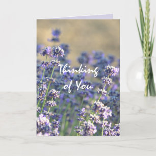 Lavender floral Denken Sie an Sie Karte