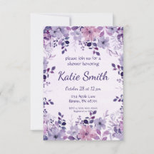 Lavender Floral Garden Dusche einladen