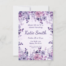 Lavender Floral Garden Dusche einladen